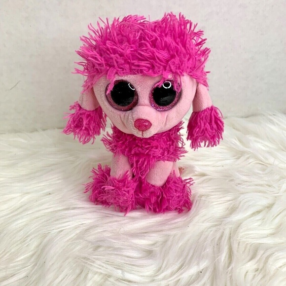 Ty Beanie Babies Boos Plush Stuffed Animal Toy Patsy 5 in Tall Pink Poode - Picture 1 of 4